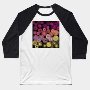 Night Bubble Flowers Baseball T-Shirt